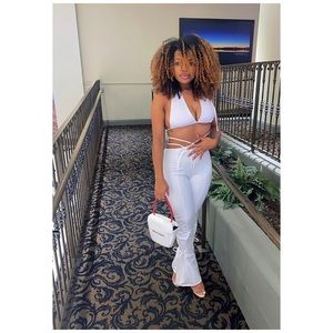 White bottoms with ties